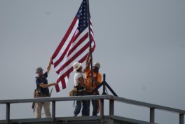 steel structure flag milestone